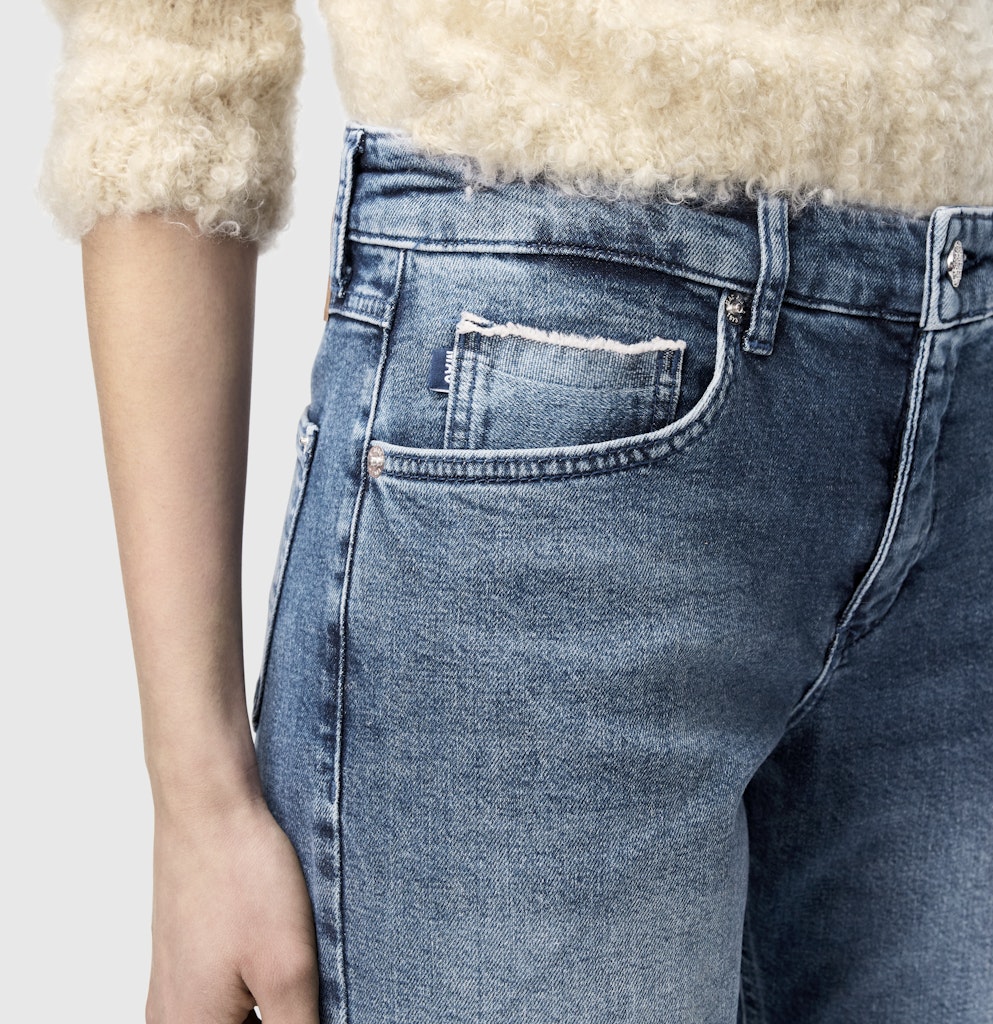 Mac Damen Jeans Mid Blue Random