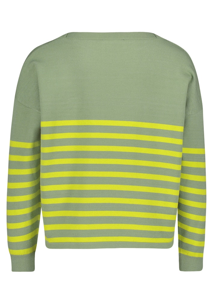 Cartoon Damen Pullover Green/Yellow