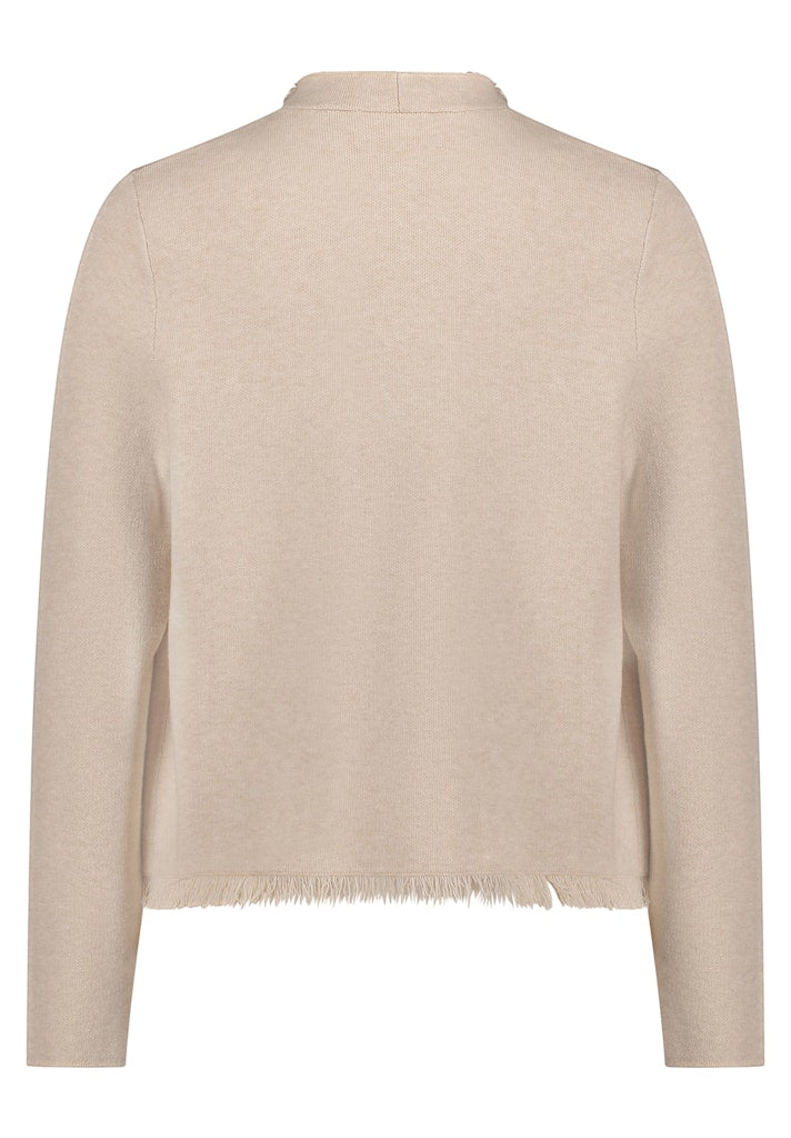 Cartoon Damen Strickjacken Beige Melange