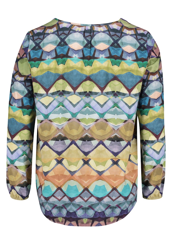 Cartoon Damen Blusen Green/Blue