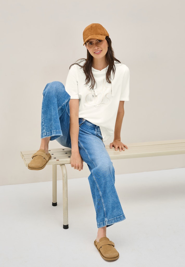 Cecil Damen T-Shirts  Vanilla W