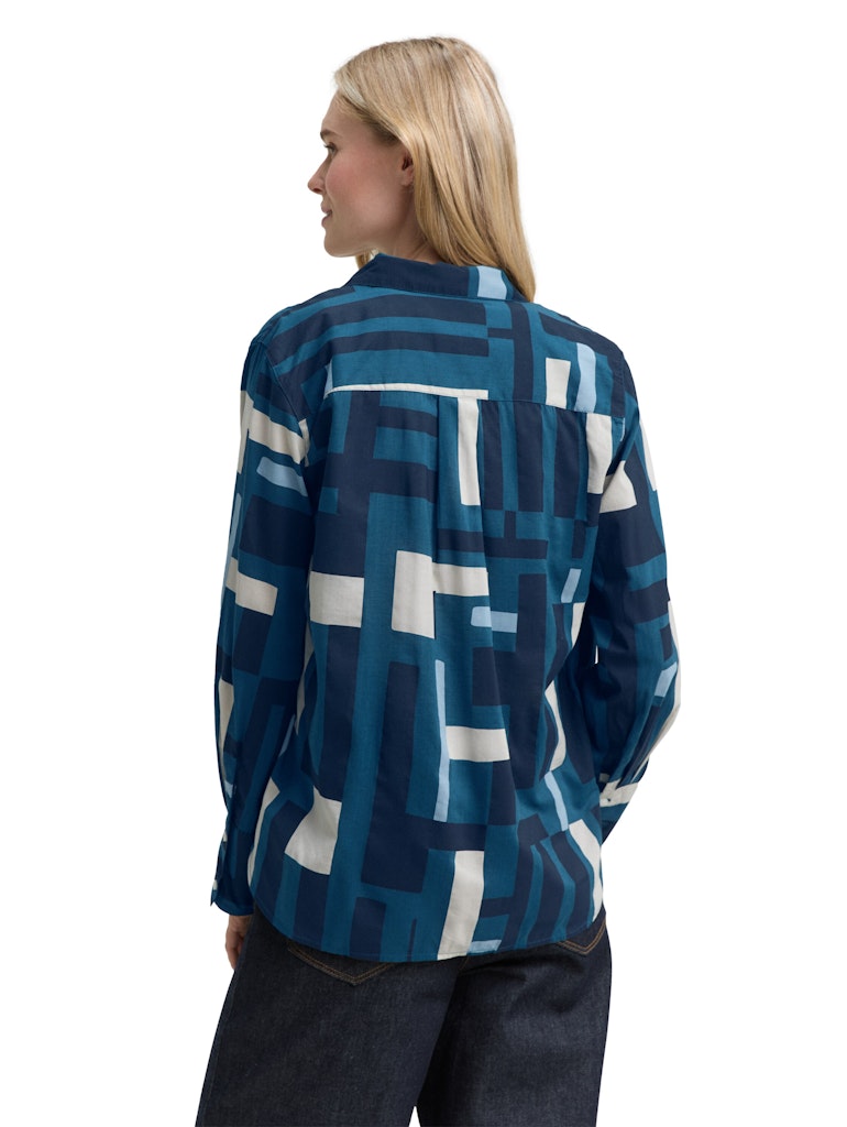 Tom Tailor Damen Blusen Teal Geometric