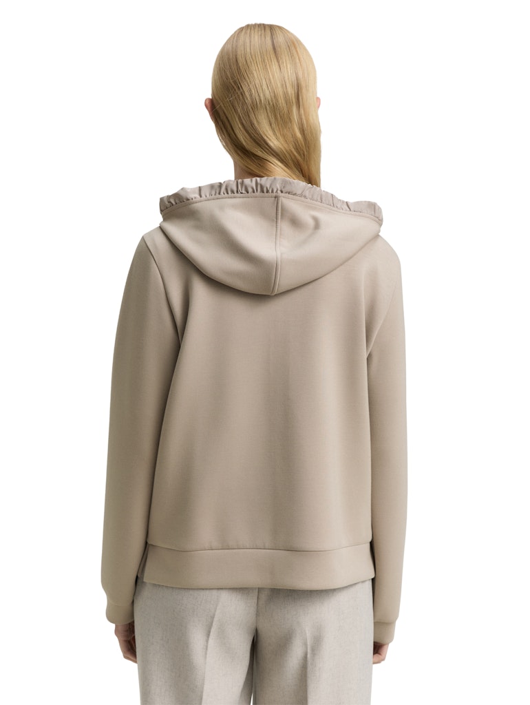Tom Tailor Damen Sweatjacken Soft Taupe Grey