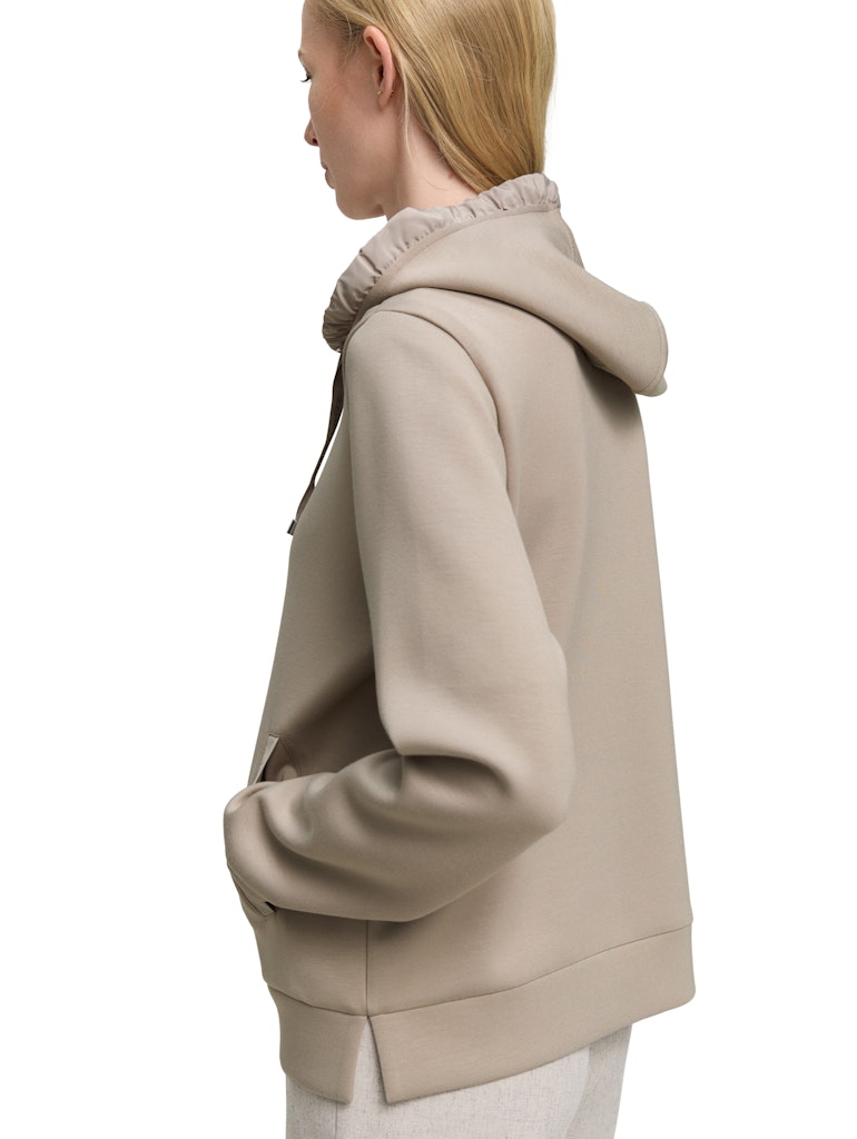 Tom Tailor Damen Sweatjacken Soft Taupe Grey