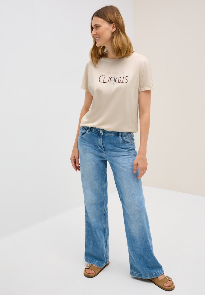 Cecil Damen T-Shirts  Light Bei