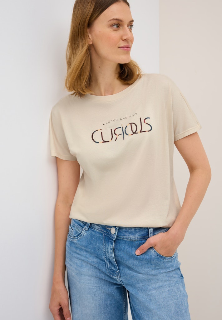 Cecil Damen T-Shirts  Light Bei