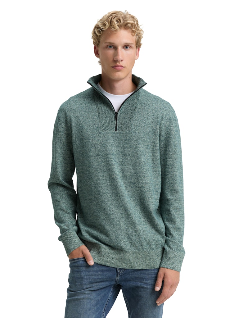 Tom Tailor denim Herren Pullover Green Tonal Mou