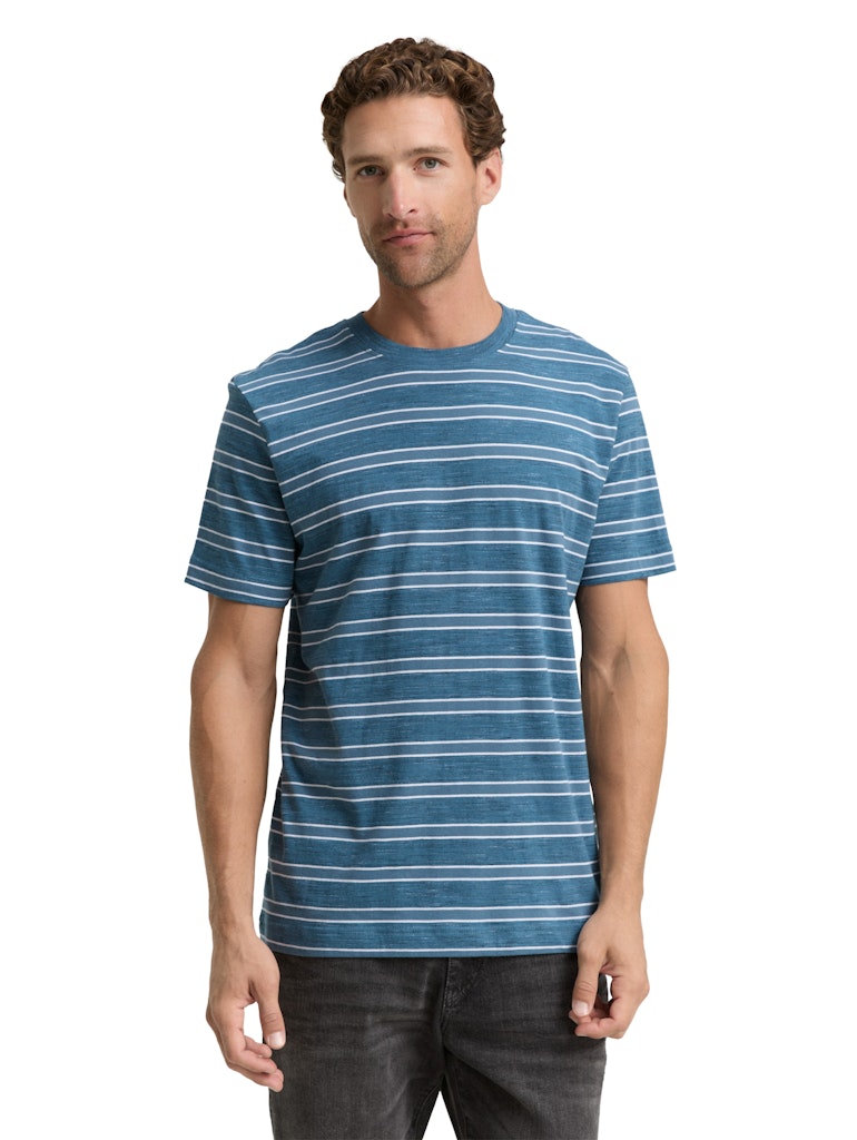 Tom Tailor Herren T-Shirts kurz Real Teal Yarn