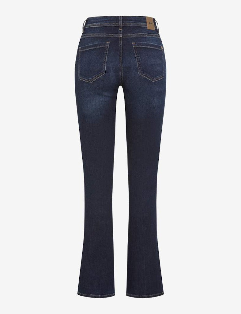 Brax Damen Jeans Used Dark Blue