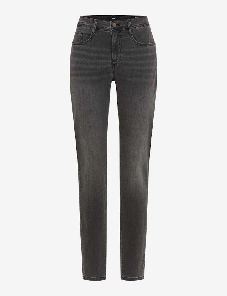 Brax Damen Jeans Used Dark Grey