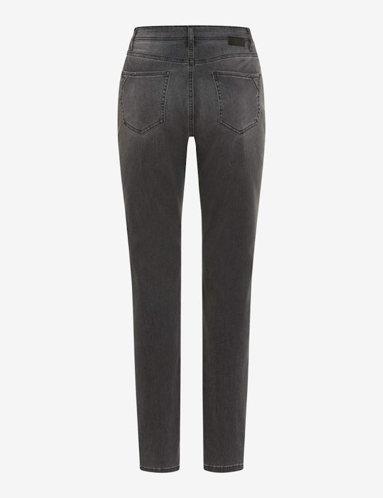Brax Damen Jeans Used Dark Grey