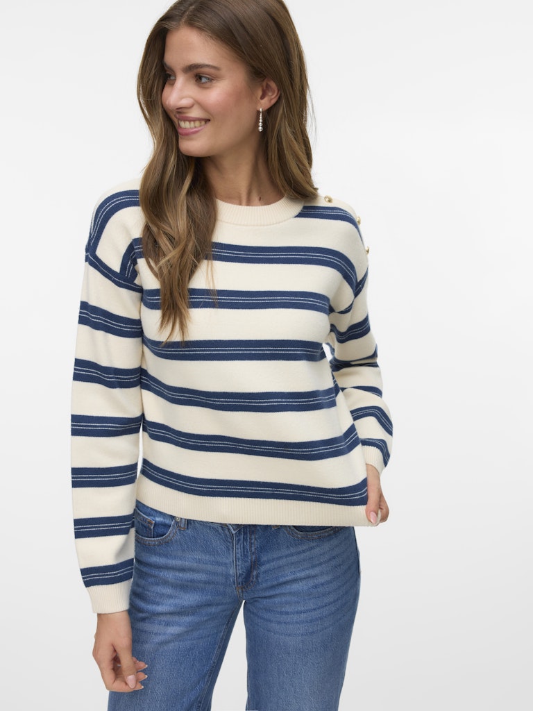 Vero Moda Damen Pullover Birch/W. Dark D