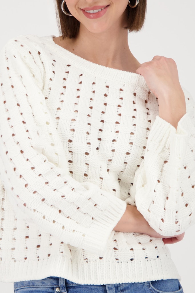 Monari Damen Pullover Off-White