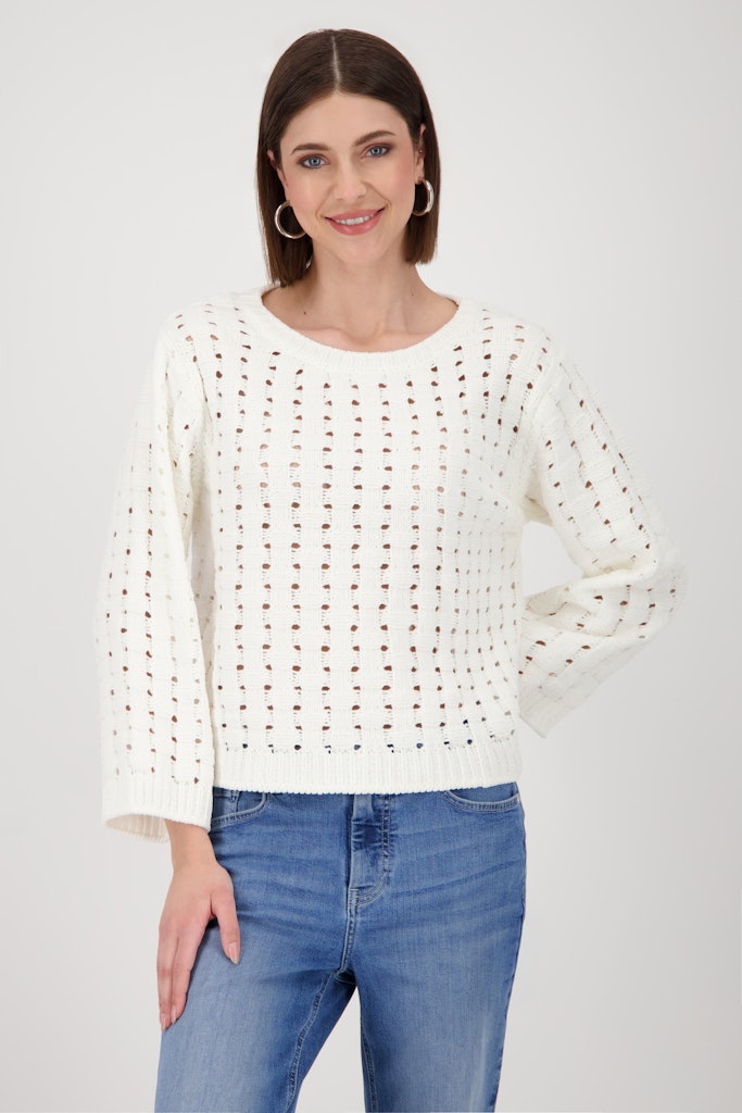 Monari Damen Pullover Off-White