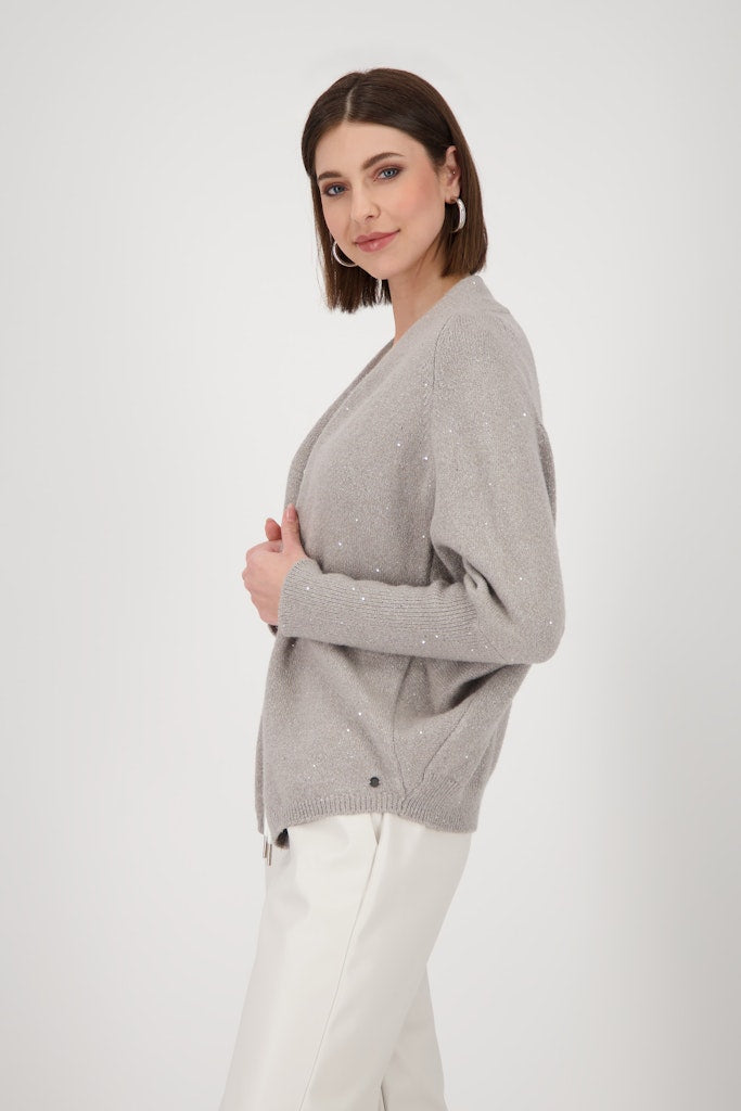 Monari Damen Strickjacken  Greige