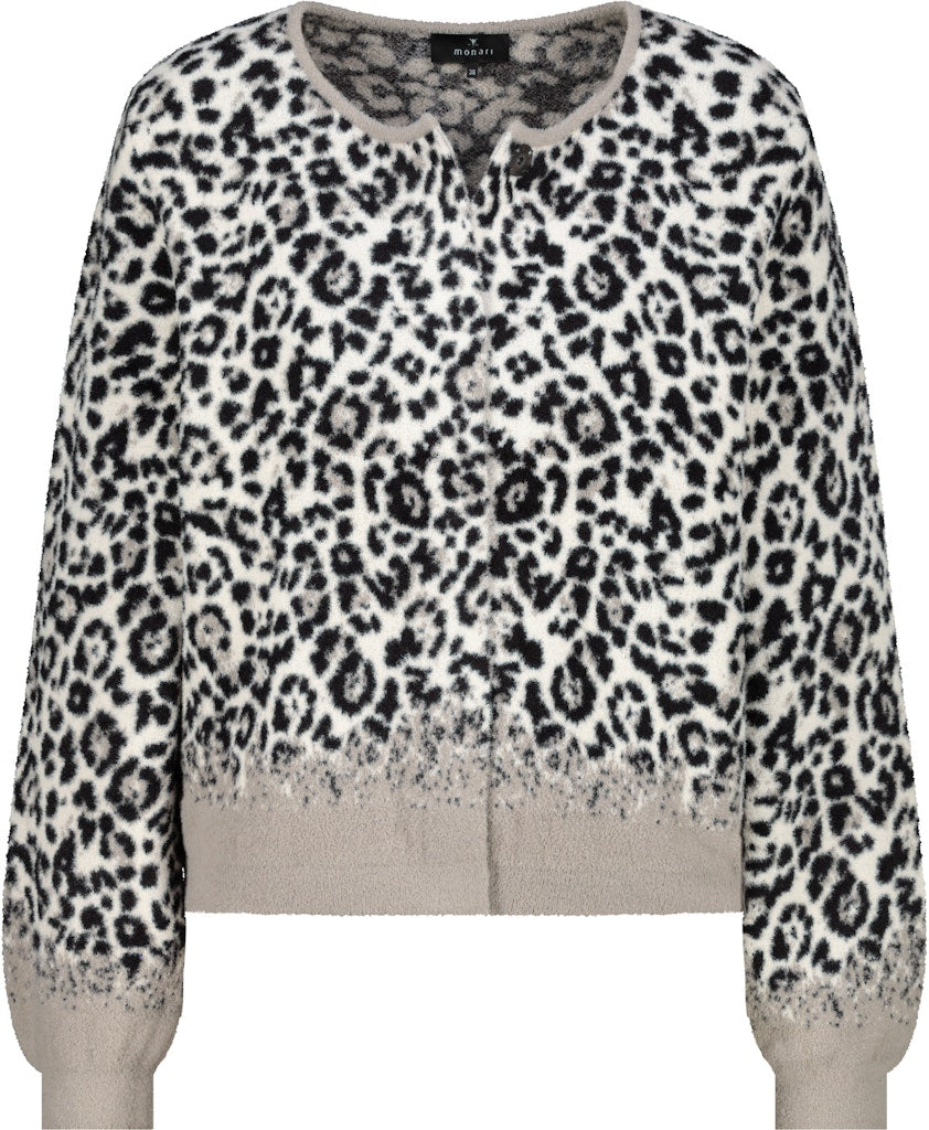 Monari Damen Strickjacken Greige Gemu