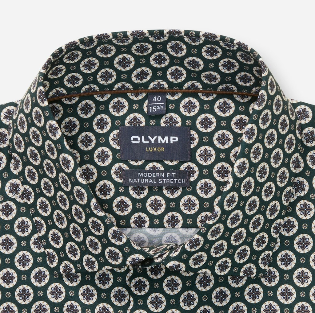 Olymp Herren Hemden lang Dunkelgrõn