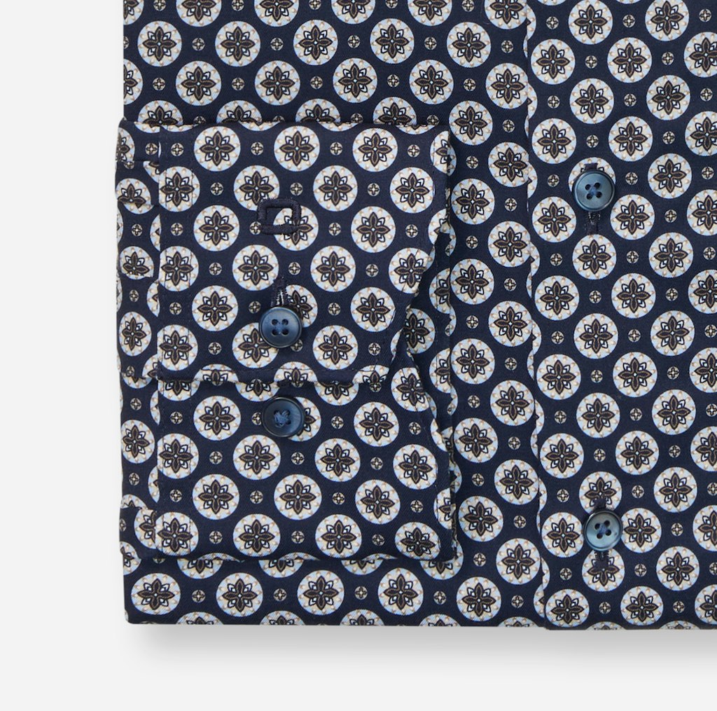 Olymp Herren Hemden lang Marine