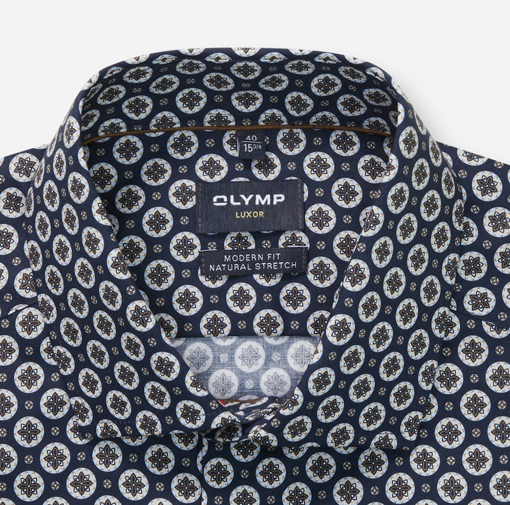 Olymp Herren Hemden lang Marine