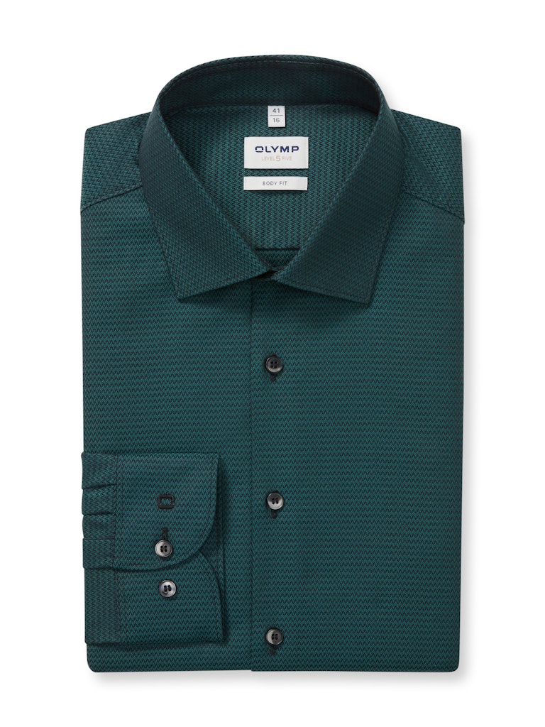 Olymp Herren Hemden lang Dunkelgrõn