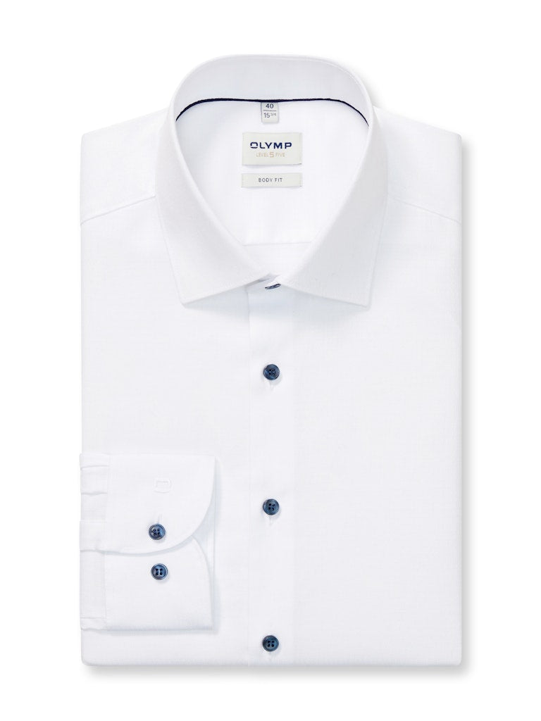 Olymp Herren Hemden lang  Weiss