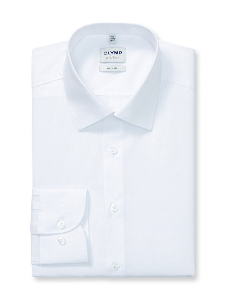 Olymp Herren Hemden lang  Weiss