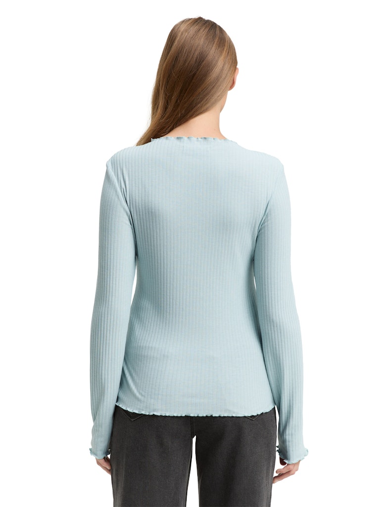 Tom Tailor denim Damen T-Shirts Silver Cloud Bl