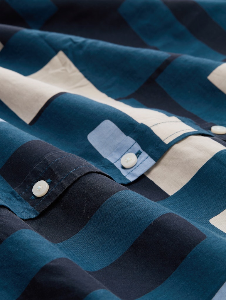 Tom Tailor Damen Blusen Teal Geometric