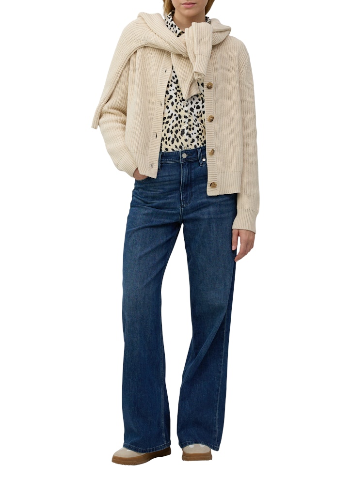 S. Oliver red Damen Strickjacken White