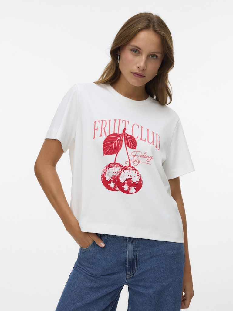 Vero Moda Damen T-Shirts Snow White/Frui