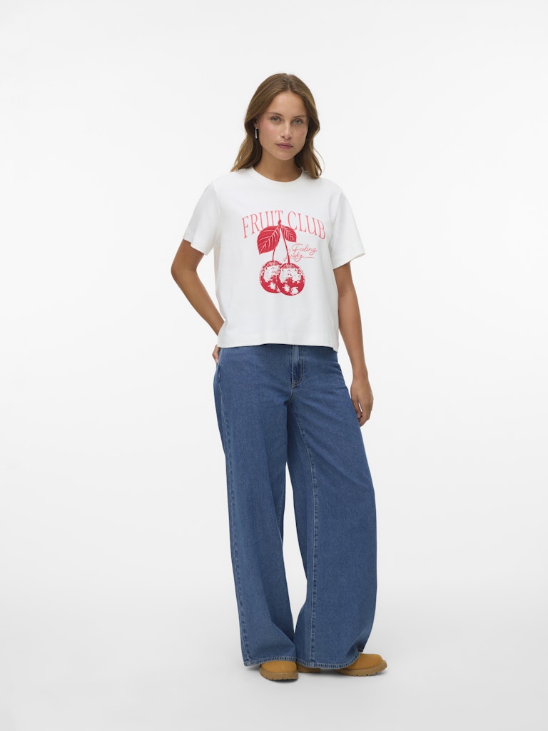Vero Moda Damen T-Shirts Snow White/Frui