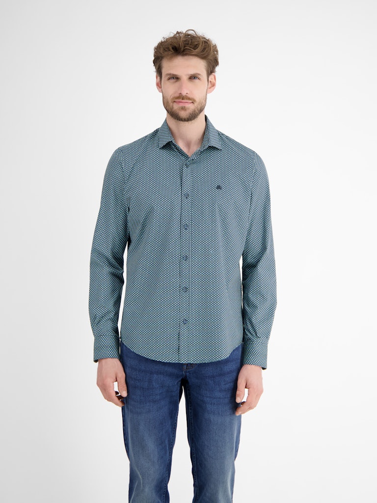 Lerros Herren Hemden Fjord Blue