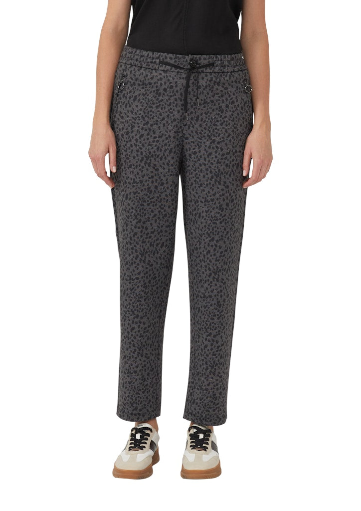 S. Oliver red Damen Hosen Grey/Black