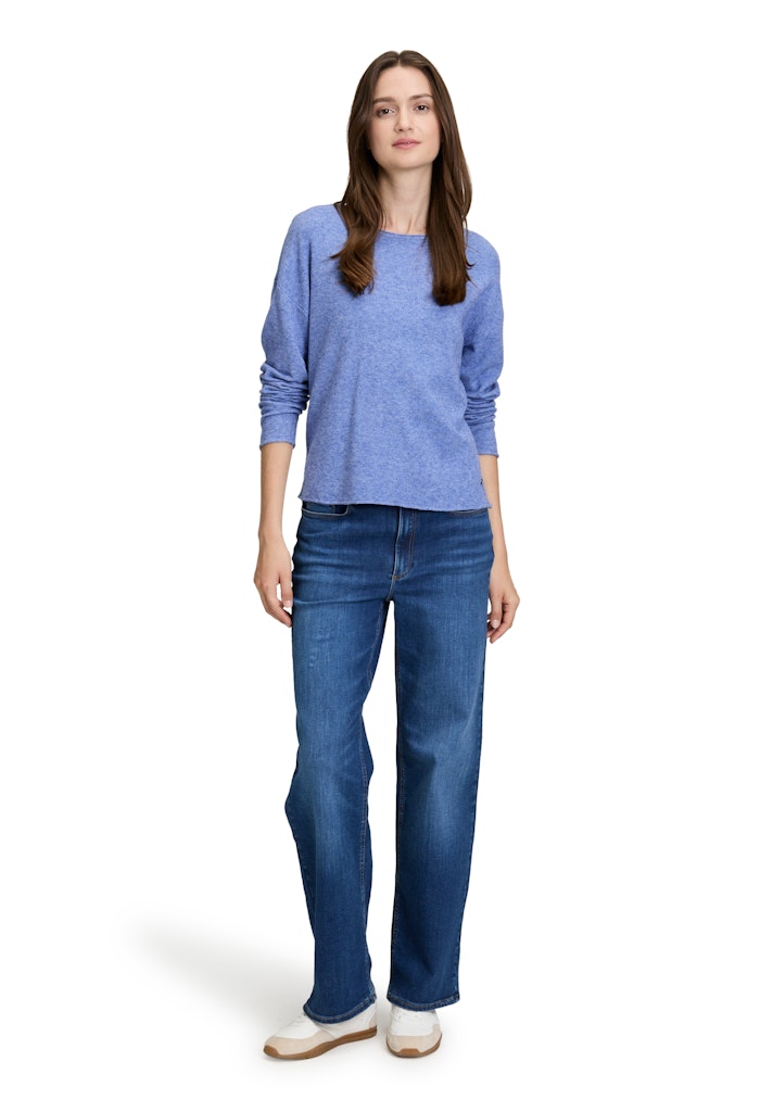 Betty & Co Damen Pullover Middle Blue Mel