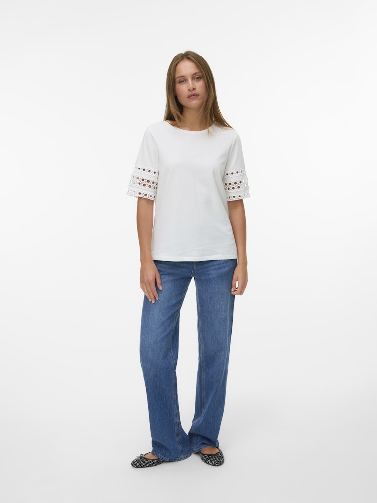 Vero Moda Damen T-Shirts Snow White/Snow