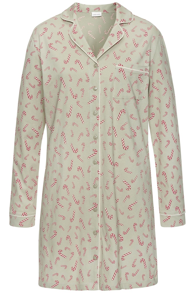 Lascana Nachthemd Green Aop