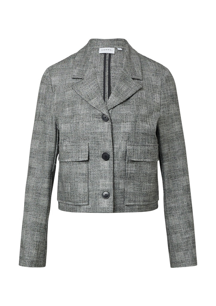 Comma Damen Blazer Grey/Black