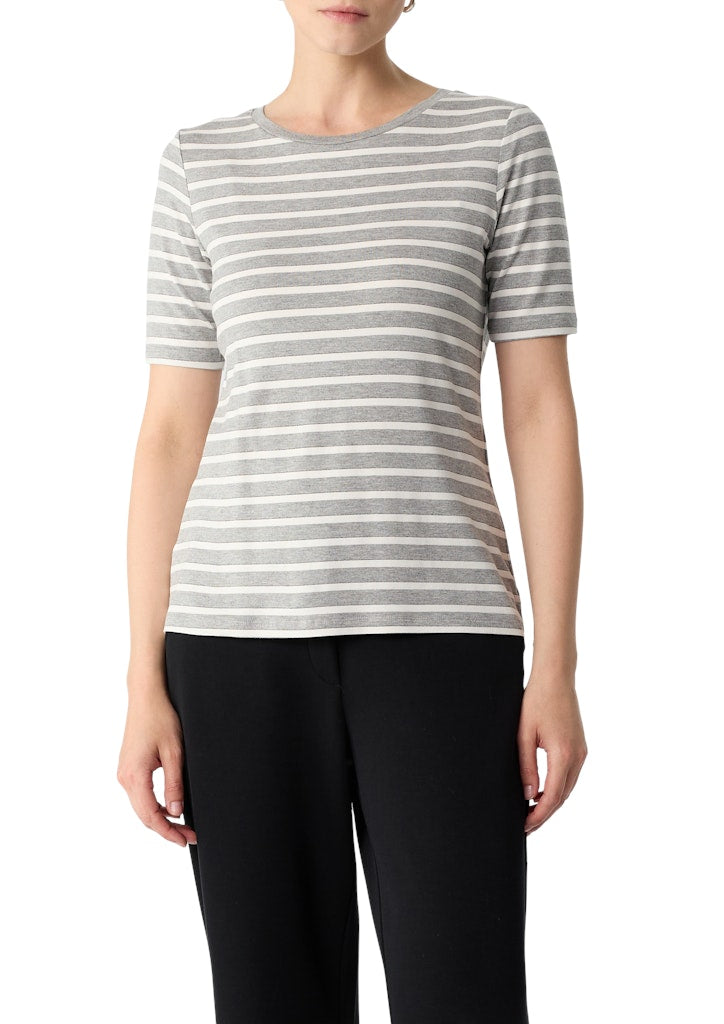 Comma Damen T-Shirts Grey/Black