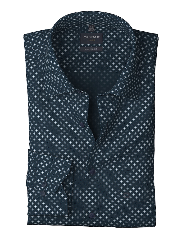 Olymp Herren Hemden lang Marine