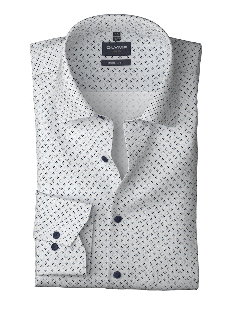 Olymp Herren Hemden lang  Weiss