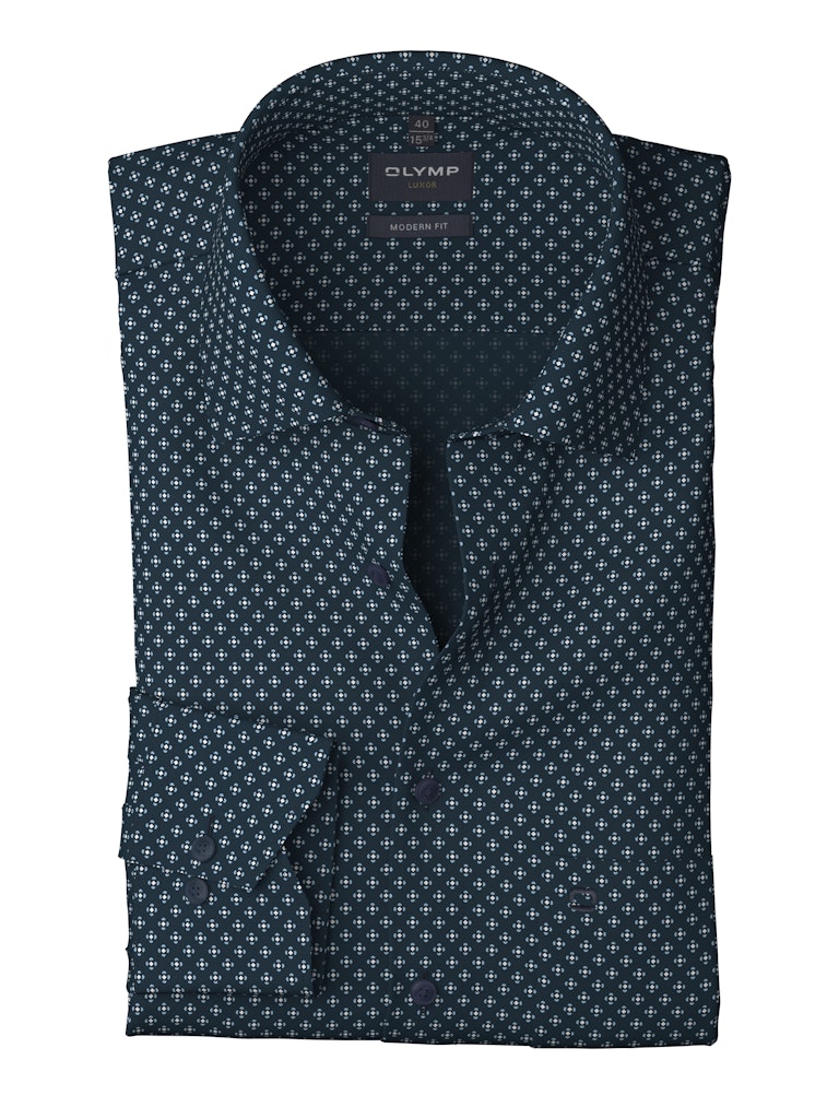 Olymp Herren Hemden lang Marine
