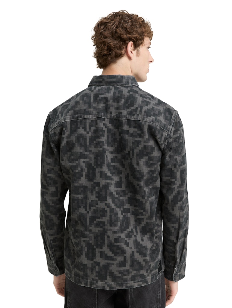 Tom Tailor denim Herren Hemden lang Night Grey Big