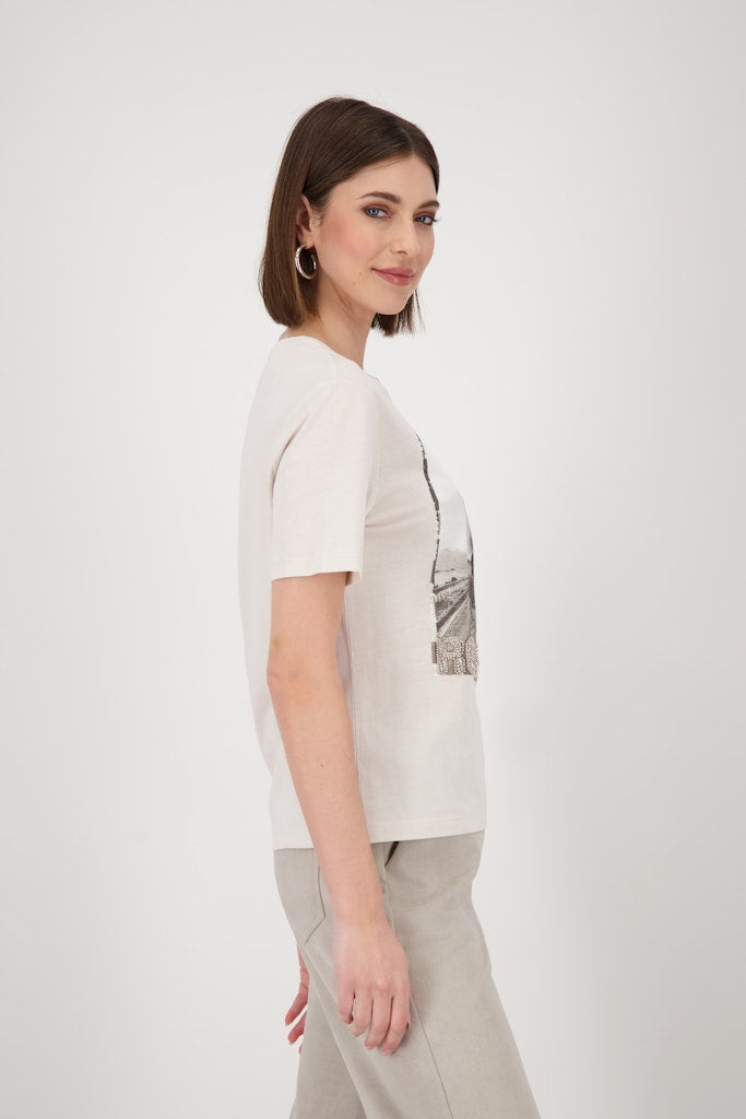 Monari Damen T-Shirts Oat Milk