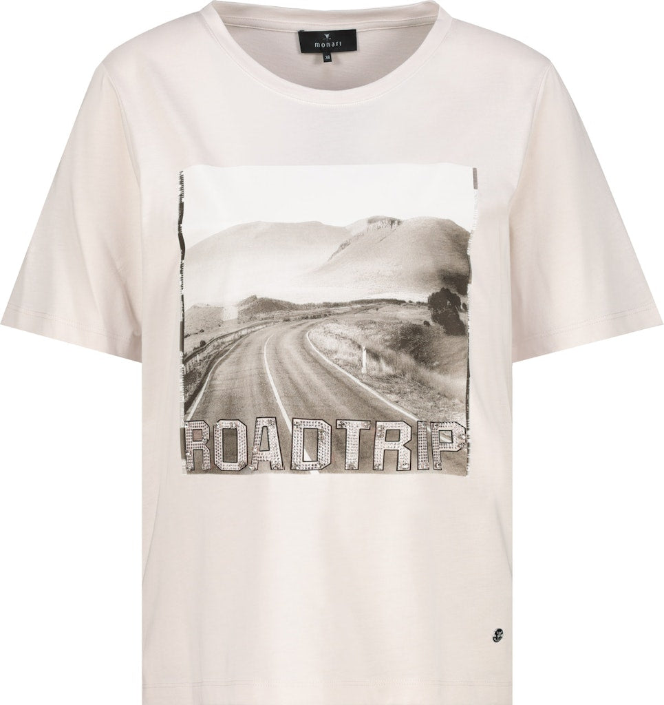 Monari Damen T-Shirts Oat Milk