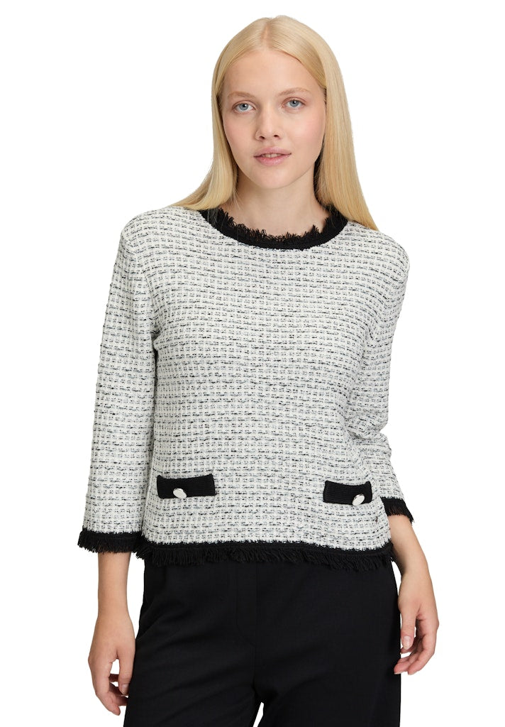 Betty & Co Damen Pullover Cream/Black