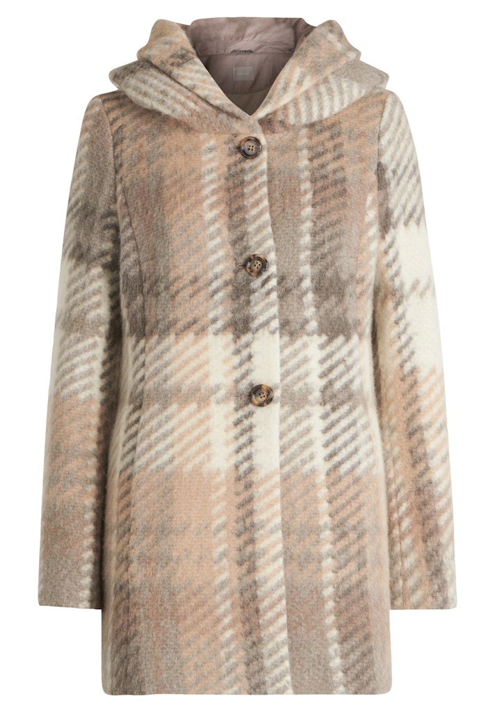 Amber & June Damen Mantel  Cream/Taup