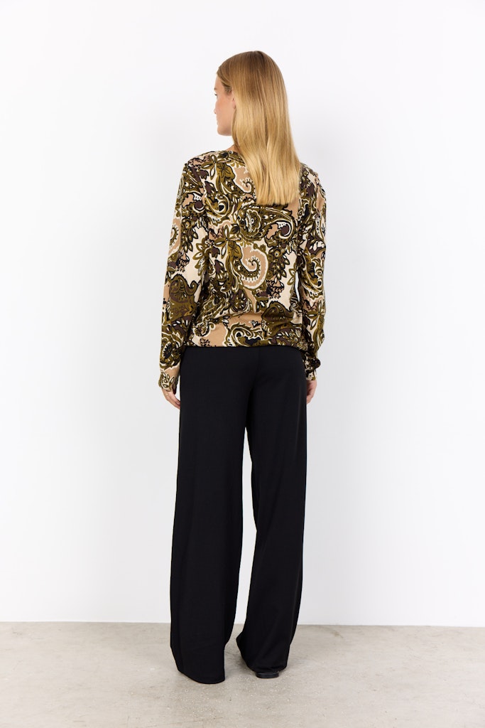 Soya Concept Damen Blusen Dark Olive Comb