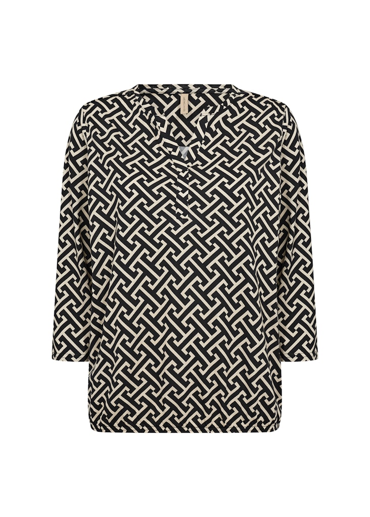 Soya Concept Damen Blusen Black Combi