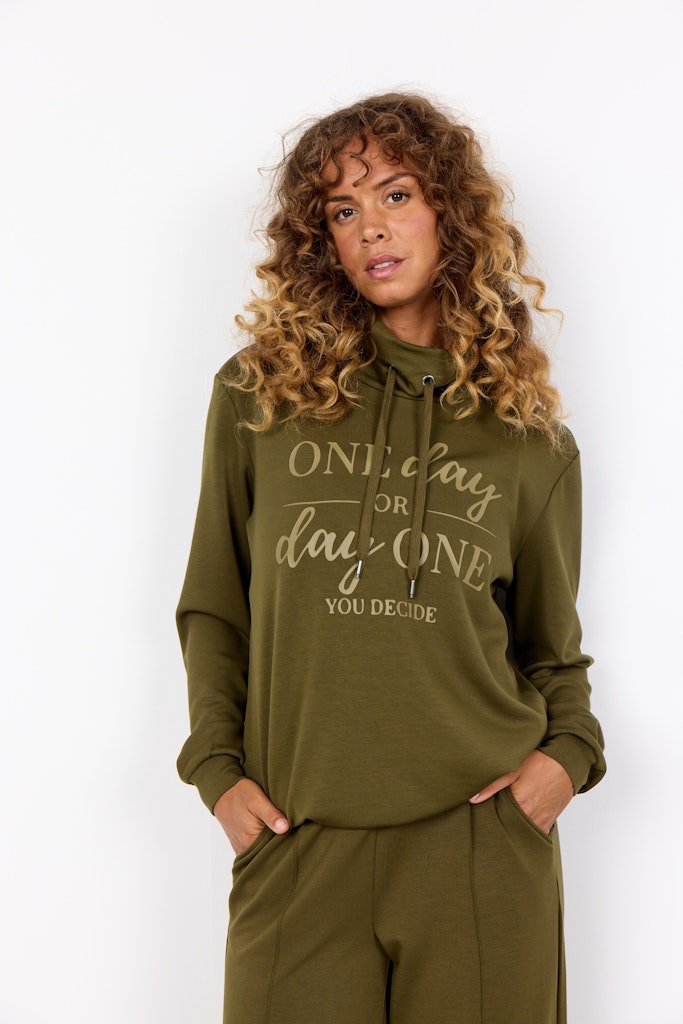 Soya Concept Damen Sweatshirts Dark Olive