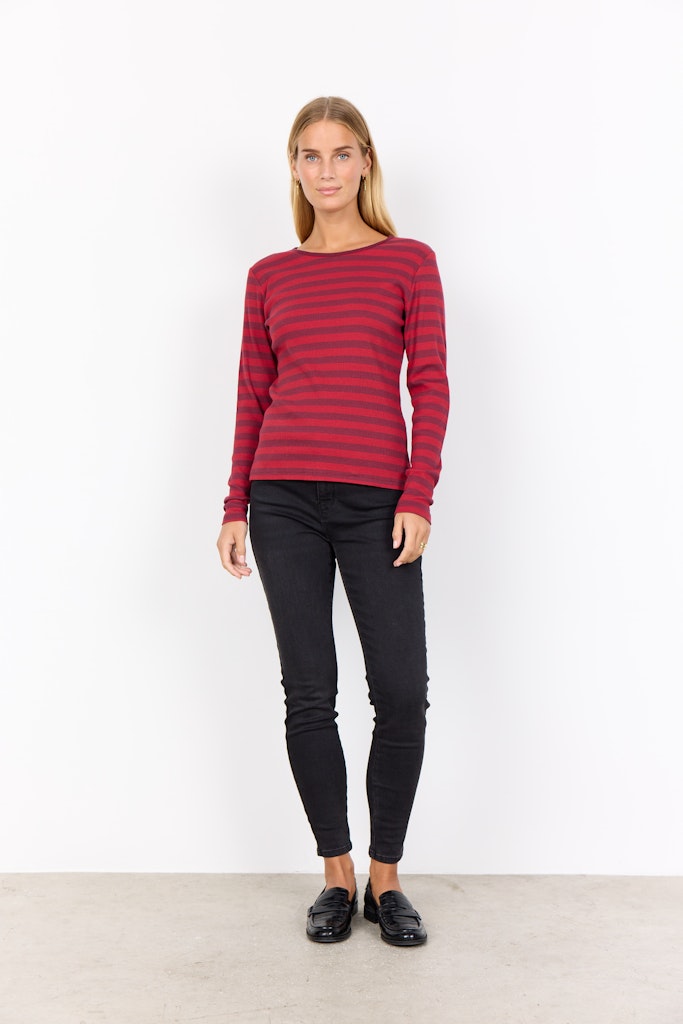 Soya Concept Damen T-Shirts Red Combi